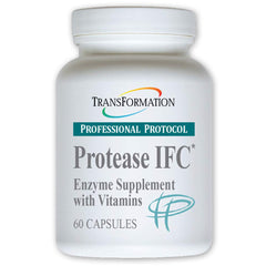 TRANSFORMATION Genesis bottle front displaying enzyme supplement for digestion support.