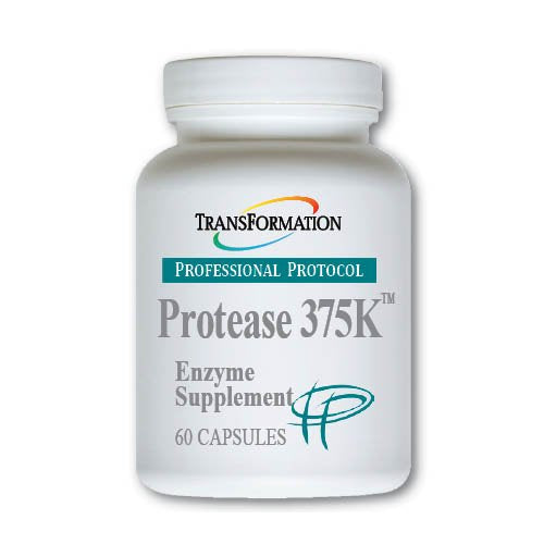 TRANSFORMATION Genesis Protease 375K bottle front highlighting high-potency protein digestion support.