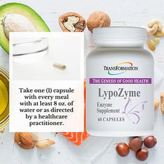 TRANSFORMATION LypoZyme label non-GMO shows clean ingredients
