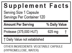 Transformation Protease 375K packaging closeup highlights dairy-free product features
