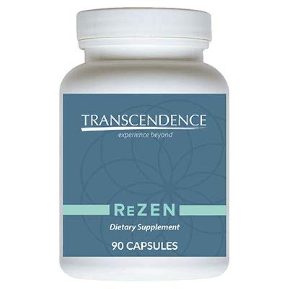 Transformation ReZEN bottle shown, supports nervous system balance with natural enzymes.
