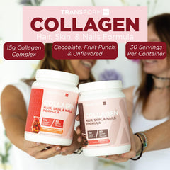TransformHQ Beauty Collagen day-use routine idea in a glass