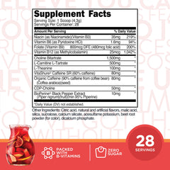 TransformHQ Energy & Focus Powder Fruit Punch scoop dissolving in water for quick focus.