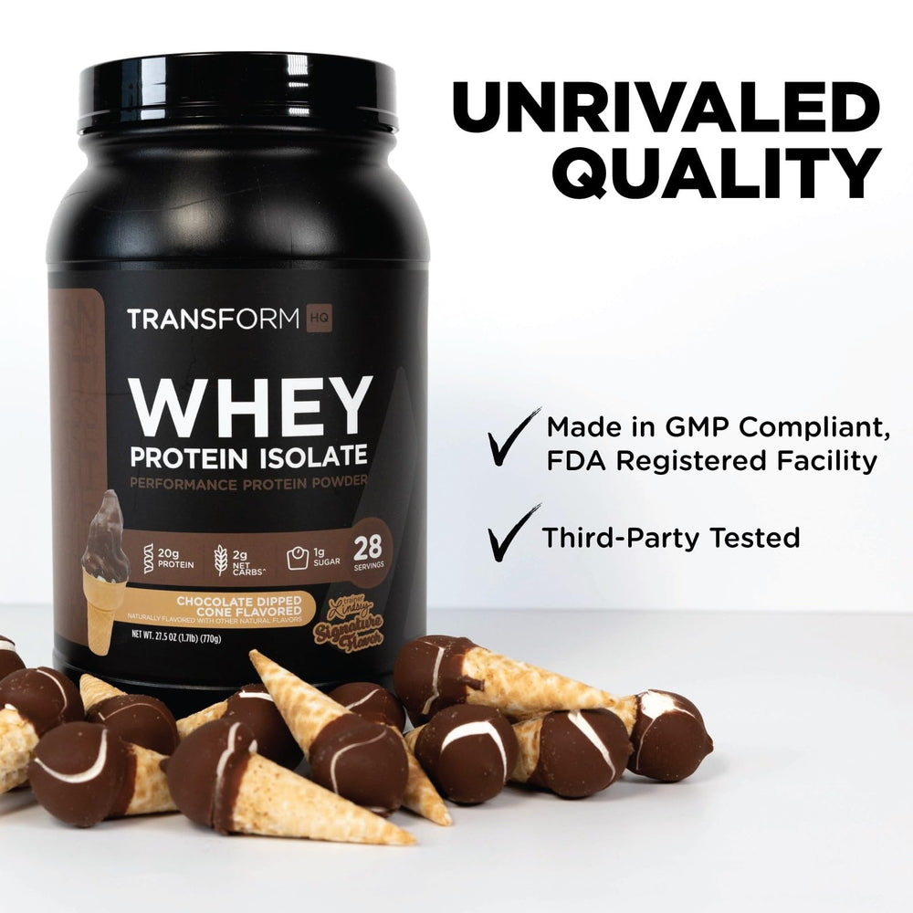 TransformHQ packaging with GMP badge conveying quality and manufacturing standards