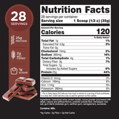 TransformHQ chocolate label close-up highlighting gluten-free and non-GMO formula
