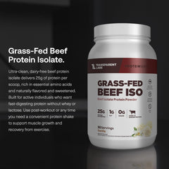 Transparent Labs Beef Protein Shake Glass — dairy-free nutrition after training