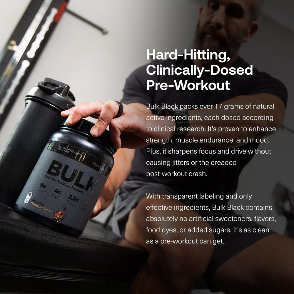Transparent Labs Bulk Black caffeine anhydrous shows energy-boosting component