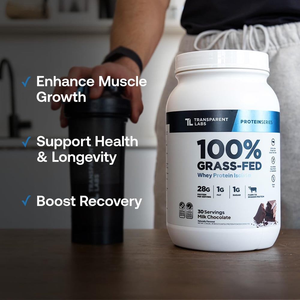 Visual of grass-fed cattle illustrates pasture-based sourcing for Transparent Labs whey.