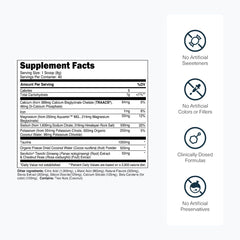Close-up of Transparent Labs Hydrate label highlights natural ingredients and clean formula.