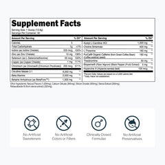 Transparent Labs Lean Pre-Workout blue raspberry label signals clean energy and flavor.