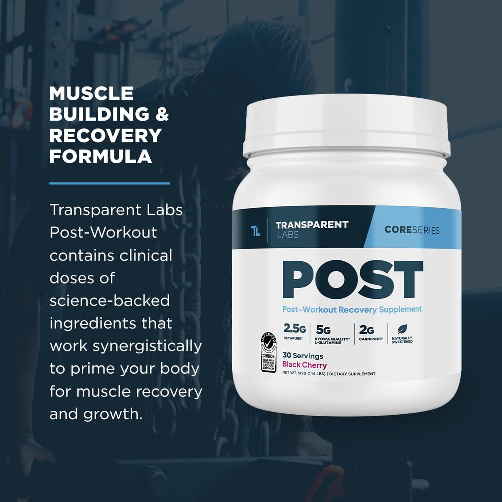 Transparent Labs Post after-workout scene promoting recovery and consistency