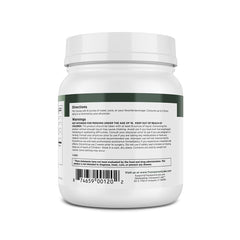 Transparent Labs Prebiotic Greens label close-up with emphasis on clean ingredients and taste.