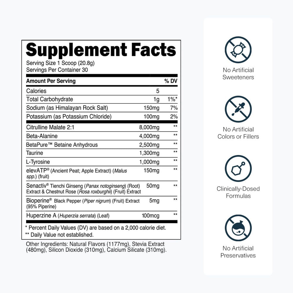 Transparent Labs Stim-Free Pre-Workout glass with powder mixed