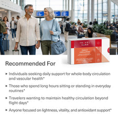 TRAVELSANA Daily Circulation lifestyle shot for active travel support