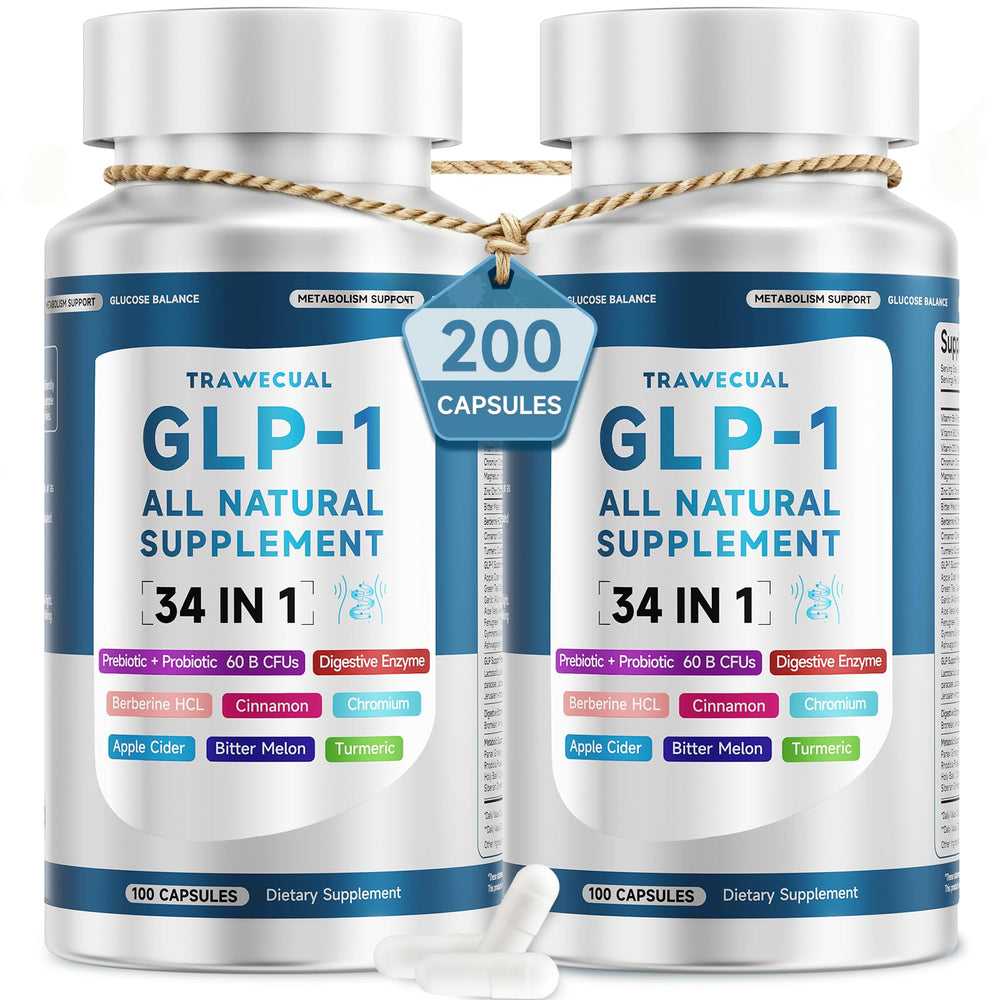 Trawecual GLP-1 2 pack bottle showing two bottles for extended use and metabolic support