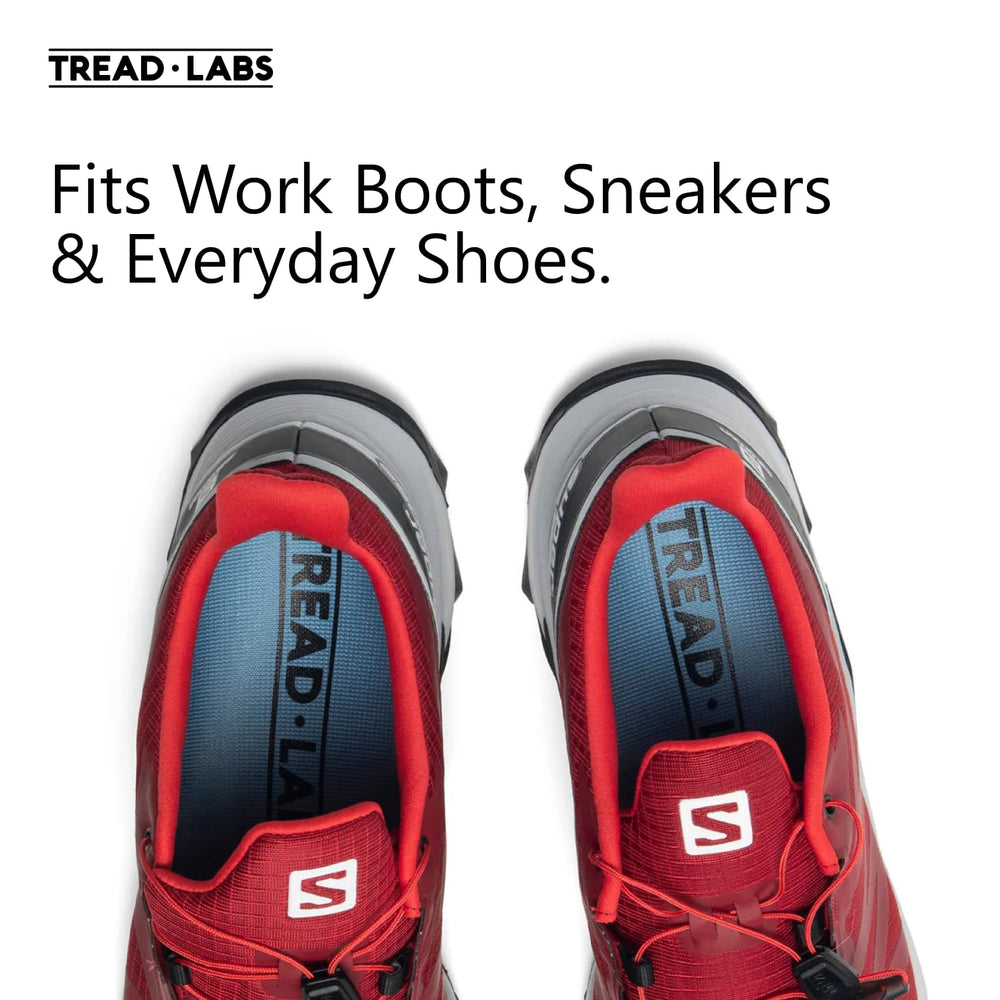 Pace insoles with Million-Mile Guarantee highlight durability.