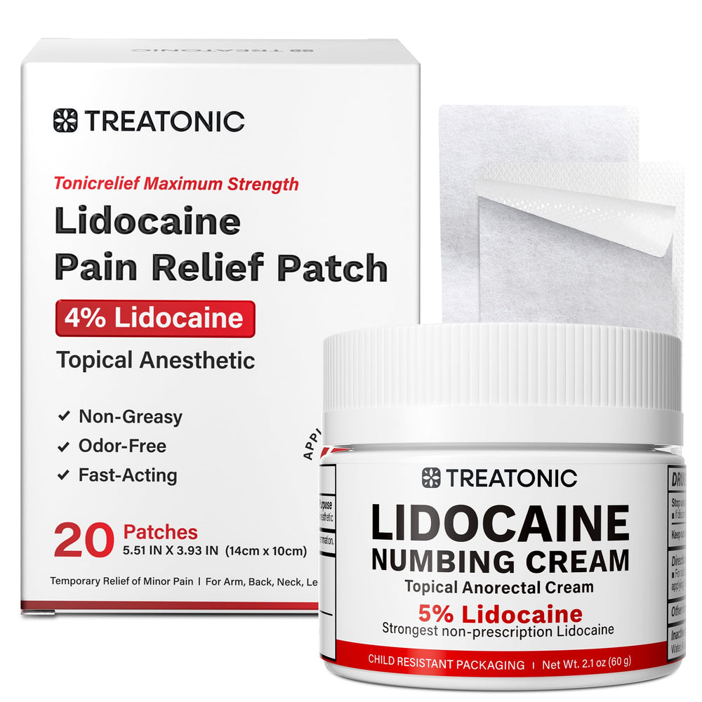 Treatonic 5 percent lidocaine cream tube for quick, targeted numbness.