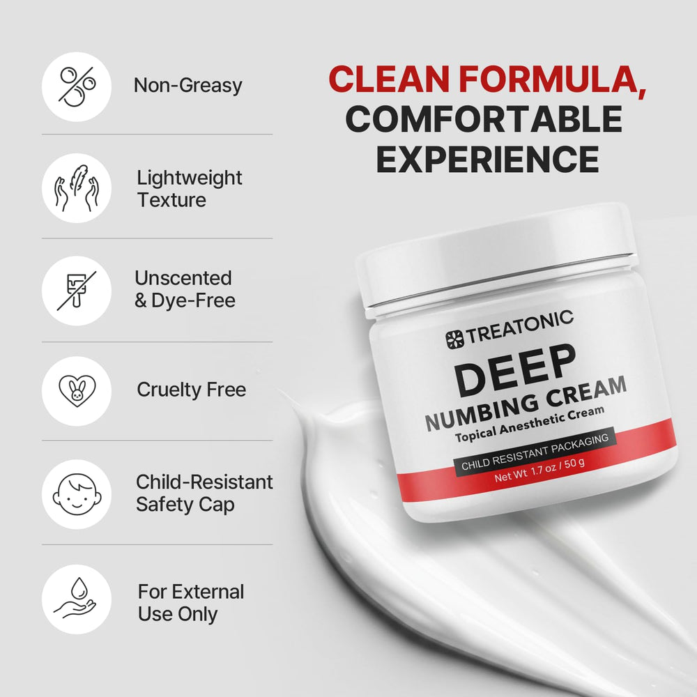 Treatonic vitamin E, arnica, and emu oil support skin comfort.