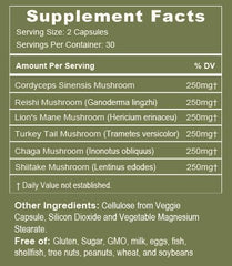Tree of Life Botanicals Immunity Mushroom Complex capsules closeup for daily wellness