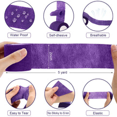 Treela 2-inch bandage wrapped around the ankle for gentle stabilization.