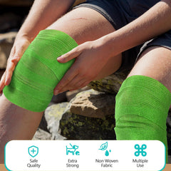Treela bandage wrap yellow roll is easy to tear and apply.