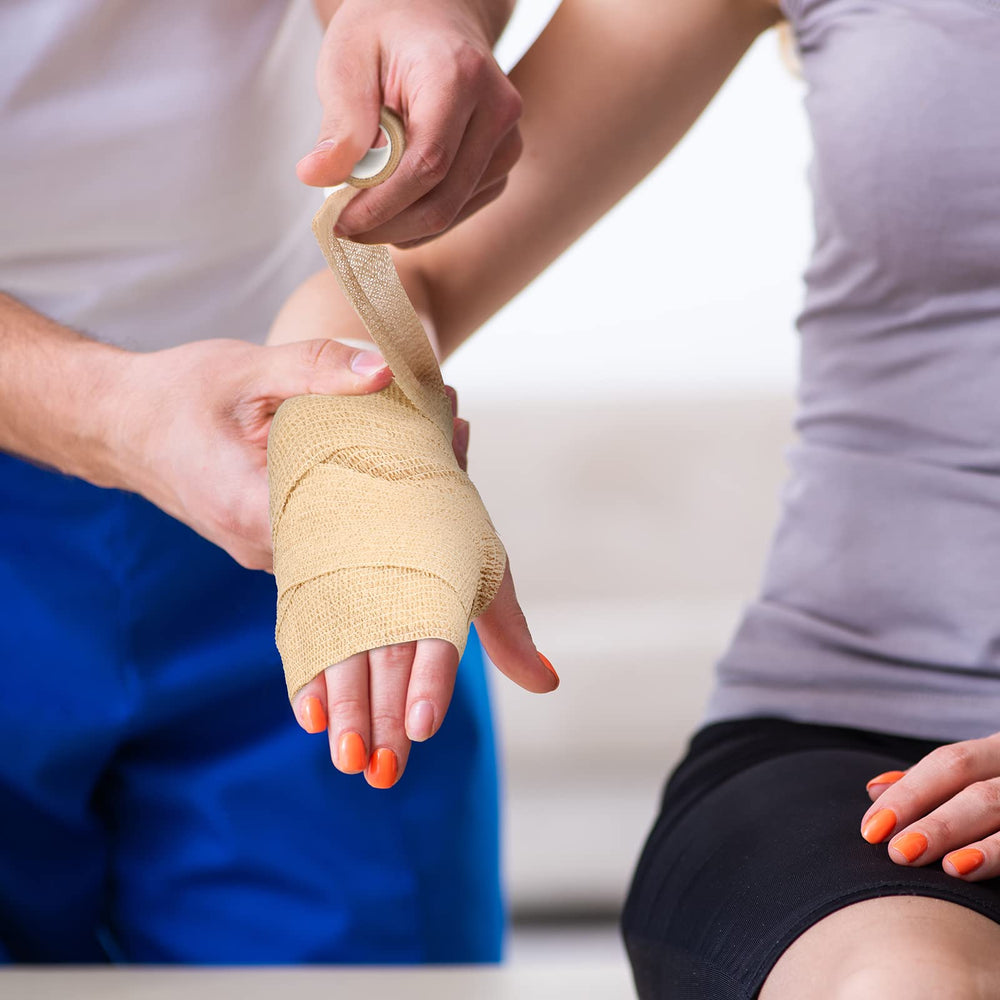Treela easy-tear bandage material reduces hassle during first aid.