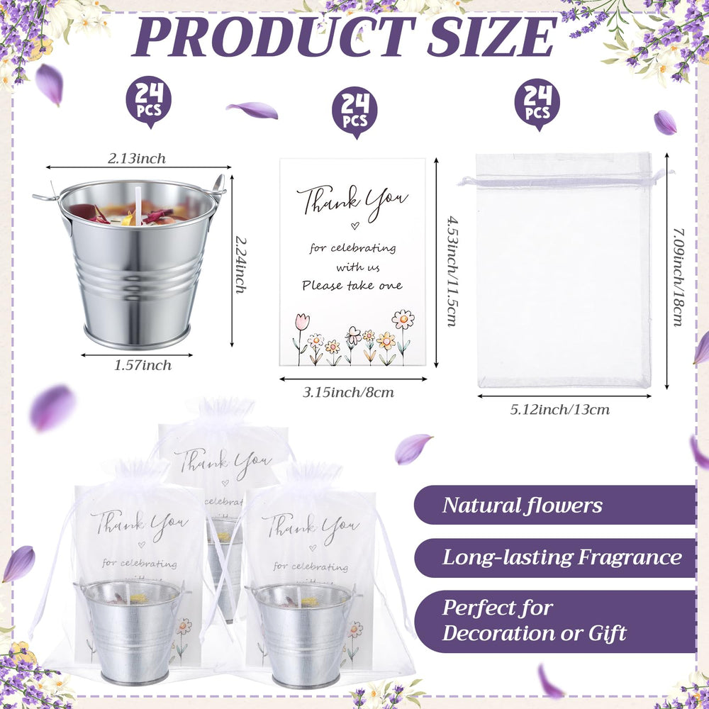 Treela lavender soy candle in iron bucket delivers long-lasting fragrance.