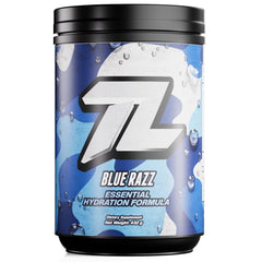 Treigning Lab hydration electrolyte powder in blue razz tub for daily active hydration.