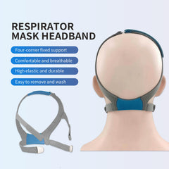Trejacur headgear strap close-up highlights double stitching and breathable fabric.