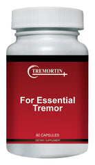 Tremortin bottle front with capsules, suggesting natural tremor support