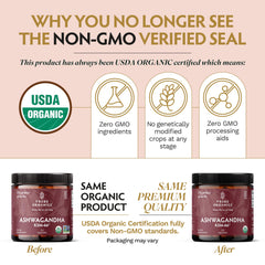 Full-spectrum KSM-66 extract highlighting premium organic Ashwagandha