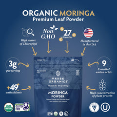 TRIBE ORGANICS Moringa Powder supports focus and mental clarity
