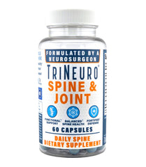 TriNeuro daily spine bottle shows NSF-certified mobility support