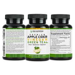TRIO NUTRITION green-tea extract ingredient bottle highlights natural EGCG benefits.