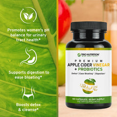 TRIO NUTRITION L-Carnitine energy boost mention with ACV capsules