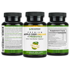 TRIO NUTRITION multi-strain probiotics capsules close-up for digestion