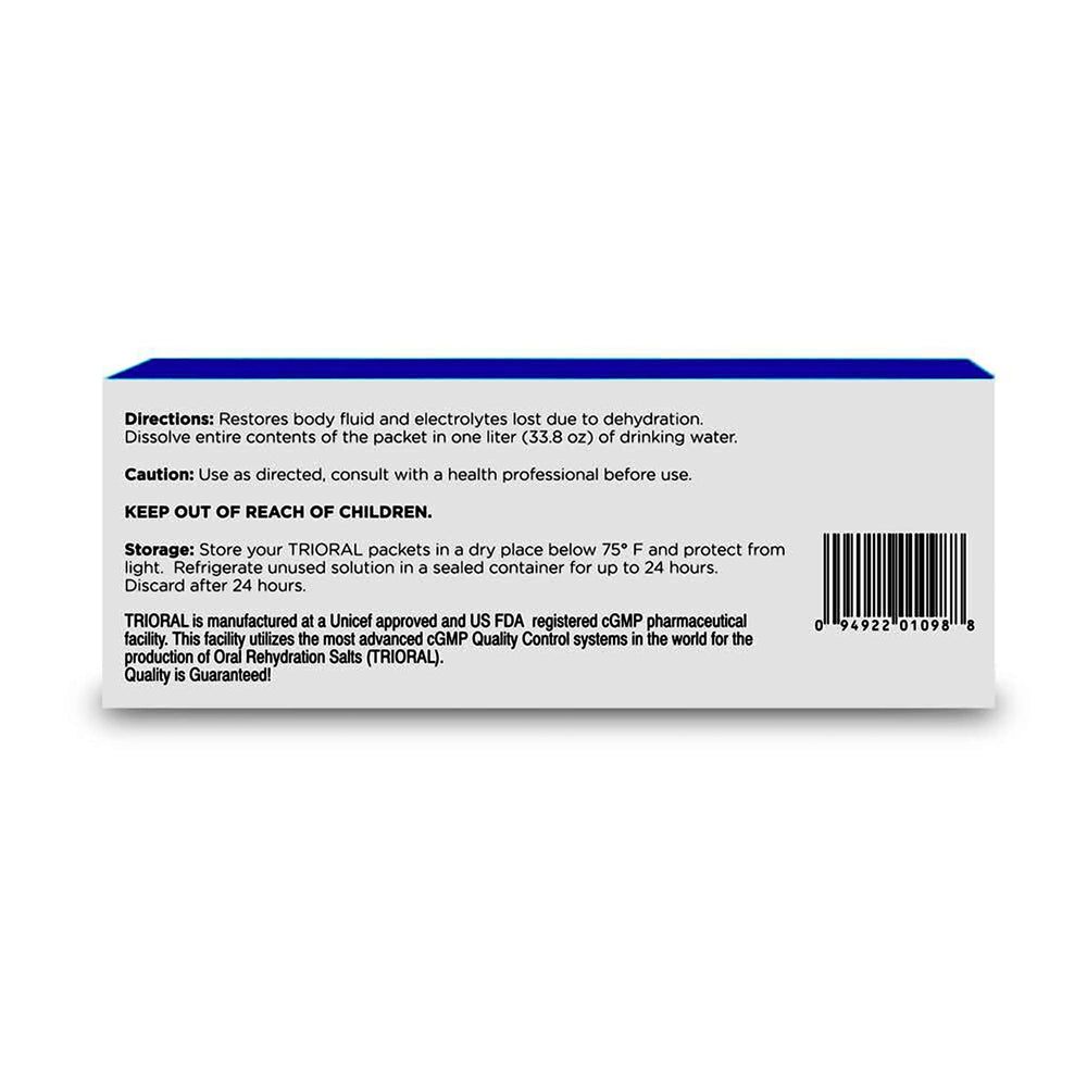 TRIORAL daily hydration support with balanced minerals for consistent fluid balance.