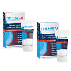 Triple Paste AF 2oz tube designed for quick antifungal relief during workouts.