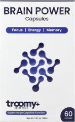 Troomy Brain Power Citicoline detail showcases cognitive-support ingredient.