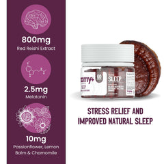 Close-up of Troomy Sleep Gummies showing chewy texture