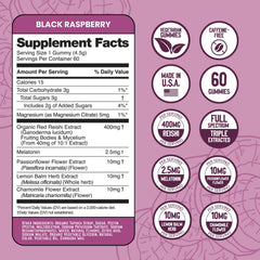 Vibrant black raspberry flavor of Troomy Sleep Gummies enhances the routine