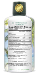 Close-up of Tropical Oasis label with calcium, magnesium, and vitamin D blend