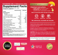 Tropical Oasis Glow being poured suggests easy daily use for skin and nails.