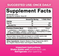 Tropical Oasis probiotic drops for women ready to mix into drinks