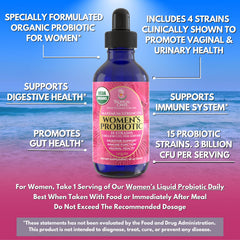 Tropical Oasis organic probiotic label highlights 15 strains