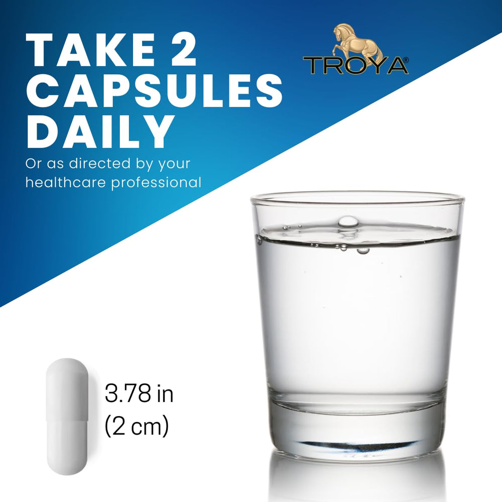Serving two capsules visual suggests daily relaxation and steady energy.