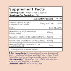 TRU NIAGEN Beauty NAD+ serving size shown for easy daily routine.