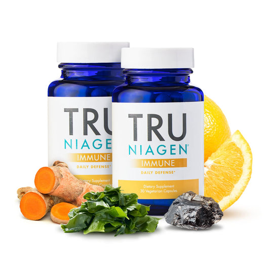 TRU NIAGEN Immune bottle front showing daily defense formula for wellness