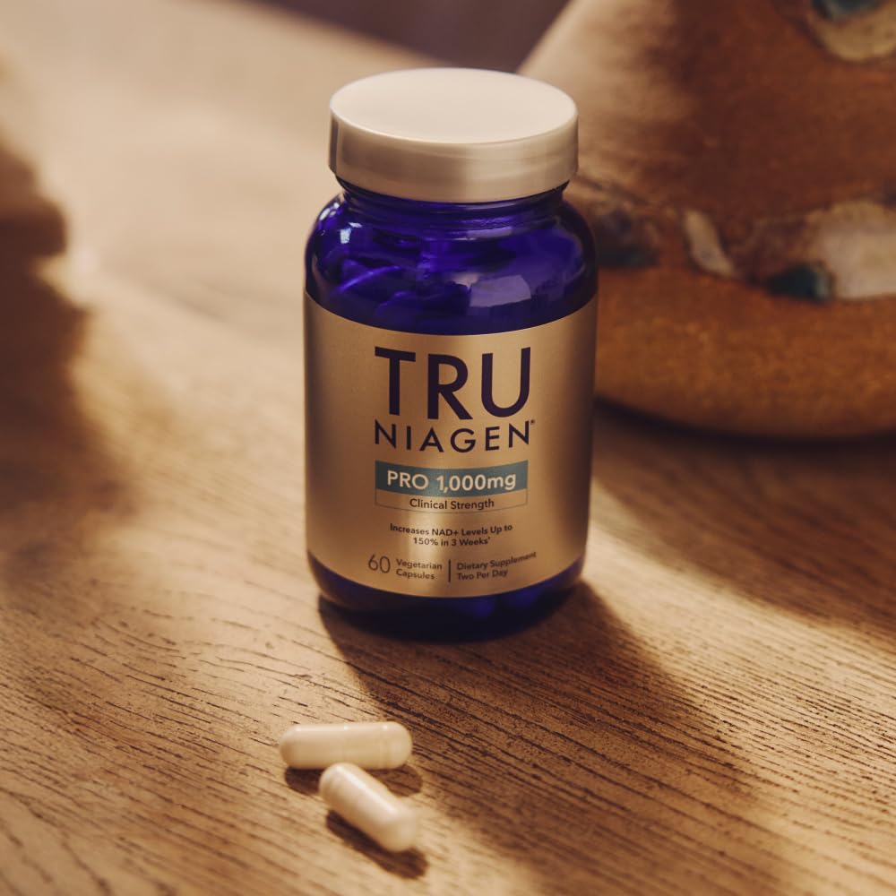 TRU NIAGEN PRO capsules lineup emphasizing daily dosing options