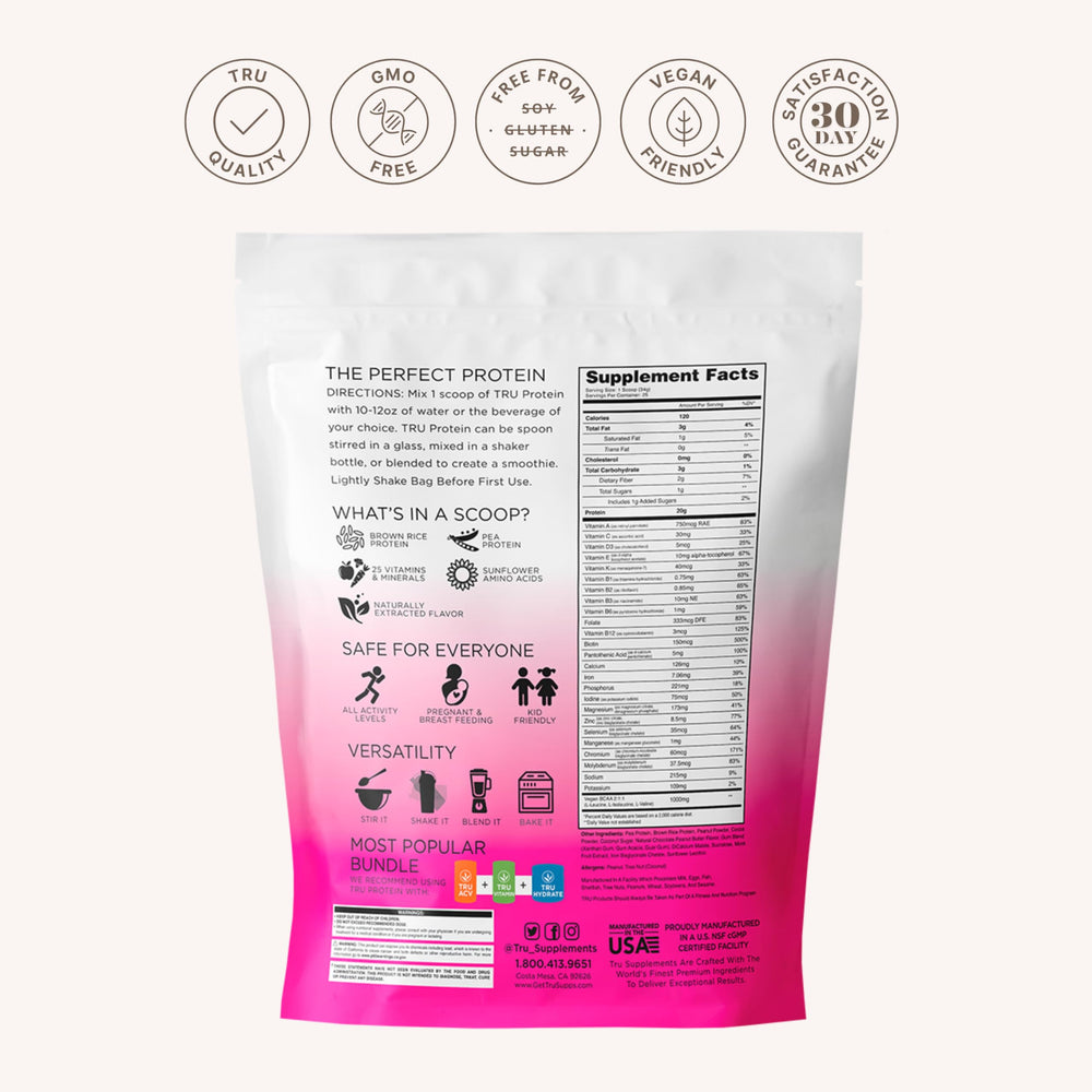 Chocolate peanut butter flavor packaging evokes rich dessert-inspired shake